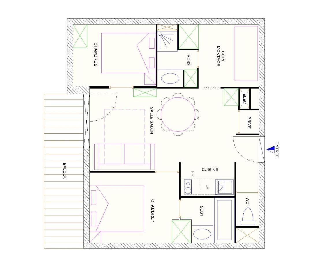 Risoul Appartement 2 Chambres Piscine Balcons De Sirius Dış mekan fotoğraf